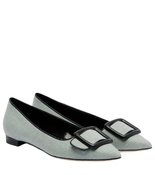 Manolo Blahnik Maysale buckled ballet flats