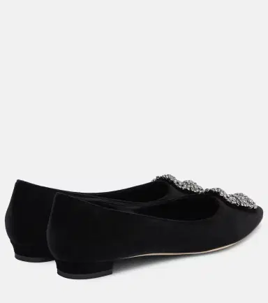 Manolo Blahnik Hangisi embellished velvet ballet flats | Thumbnail 2 Manolo Blahnik Hangisi embellished velvet ballet flats | Thumbnail 2