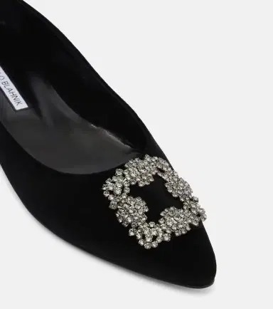 Manolo Blahnik Hangisi embellished velvet ballet flats | Thumbnail 4 Manolo Blahnik Hangisi embellished velvet ballet flats | Thumbnail 4