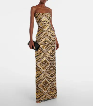 Markarian Odessa paneled jacquard gown | Thumbnail 4