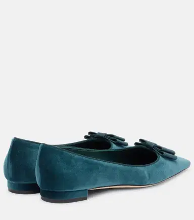 Manolo Blahnik Reador velvet ballet flats | Thumbnail 2