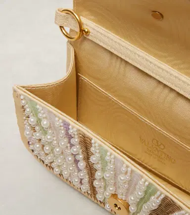 Valentino Garavani Locò Small embellished satin top-handle bag | Thumbnail 2
