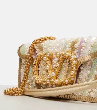Valentino Garavani Locò Small embellished satin top-handle bag | Thumbnail 4