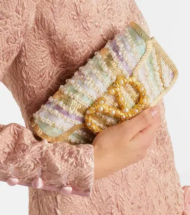 Valentino Garavani Locò Small embellished satin top-handle bag | Thumbnail 5