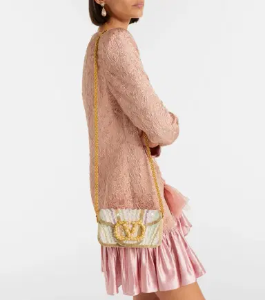 Valentino Garavani Locò Small embellished satin top-handle bag | Thumbnail 6