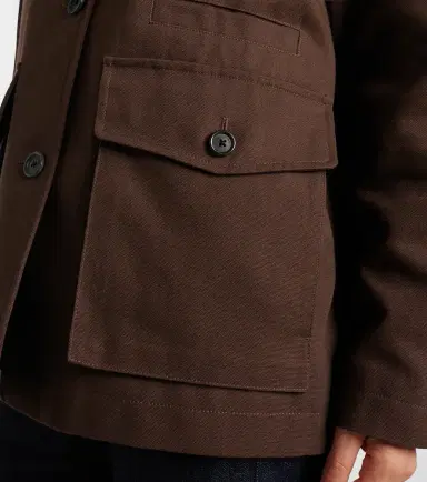 Nili Lotan Leather-trimmed cotton jacket | Thumbnail 4