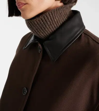 Nili Lotan Leather-trimmed cotton jacket | Thumbnail 6