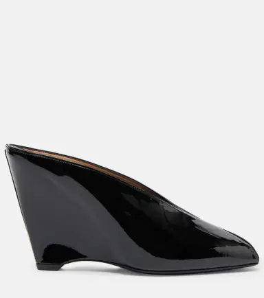 Ferragamo Alicia 95 patent leather wedge mules | Thumbnail 3 Ferragamo Alicia 95 patent leather wedge mules | Thumbnail 3