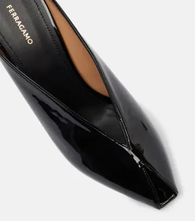 Ferragamo Alicia 95 patent leather wedge mules | Thumbnail 4 Ferragamo Alicia 95 patent leather wedge mules | Thumbnail 4
