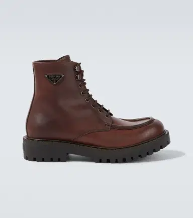 Prada Leather lace-up boots | Thumbnail 3 Prada Leather lace-up boots | Thumbnail 3