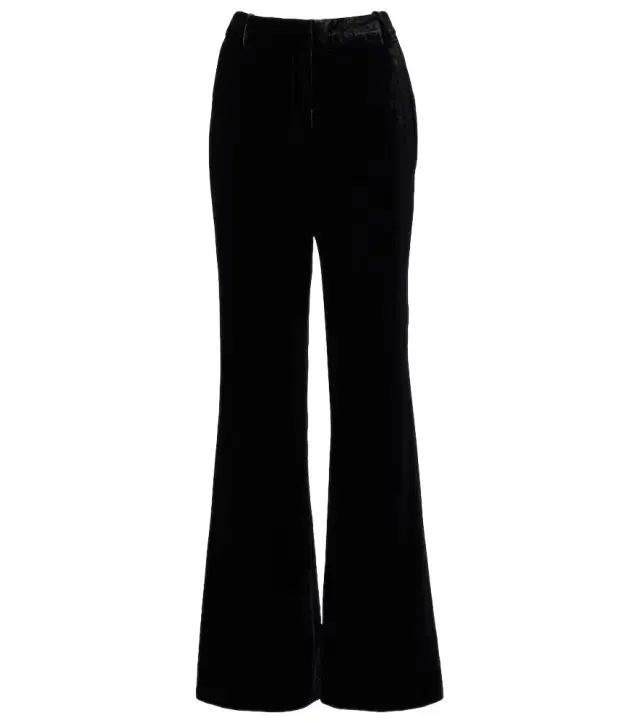 Nili Lotan Effy high-rise flared velvet pants