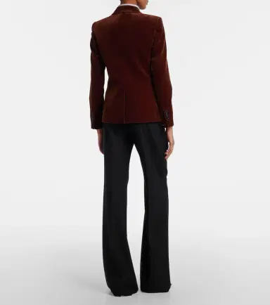 Nili Lotan Veda double-breasted velvet blazer | Thumbnail 2
