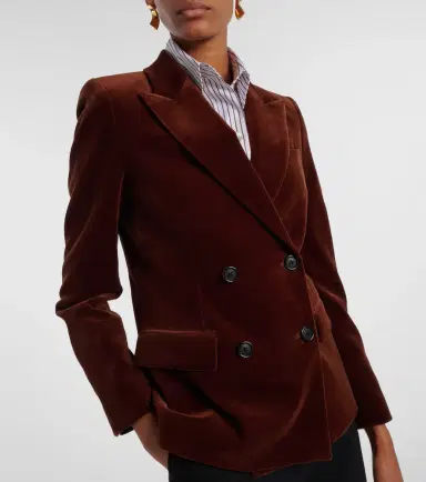 Nili Lotan Veda double-breasted velvet blazer | Thumbnail 3