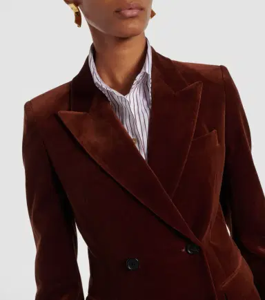 Nili Lotan Veda double-breasted velvet blazer | Thumbnail 5