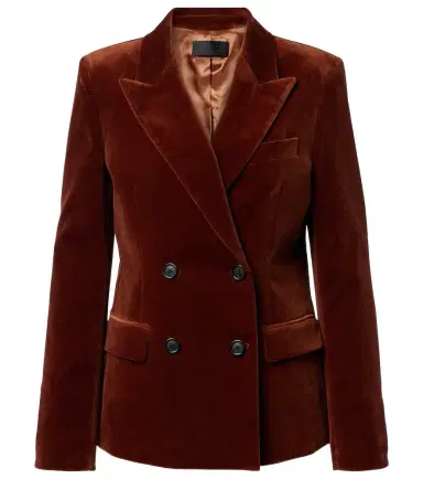 Nili Lotan Veda double-breasted velvet blazer | Thumbnail 1