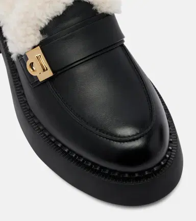 Ferragamo Caminia shearling-trimmed leather loafers | Thumbnail 2 Ferragamo Caminia shearling-trimmed leather loafers | Thumbnail 2