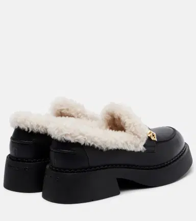 Ferragamo Caminia shearling-trimmed leather loafers | Thumbnail 4 Ferragamo Caminia shearling-trimmed leather loafers | Thumbnail 4