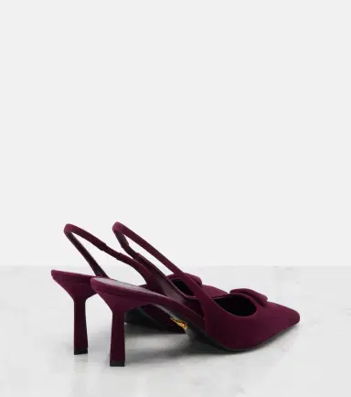 Prada 75 suede slingback pumps | Thumbnail 3 Prada 75 suede slingback pumps | Thumbnail 3