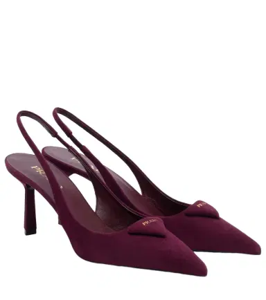 Prada 75 suede slingback pumps | Thumbnail 1 Prada 75 suede slingback pumps | Thumbnail 1