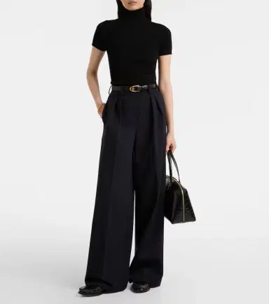Max Mara Molo pleated wool and cotton-blend pants | Thumbnail 4 Max Mara Molo pleated wool and cotton-blend pants | Thumbnail 4