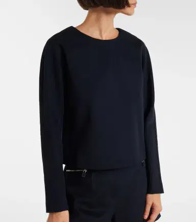 Max Mara Girello wool and cotton-blend top | Thumbnail 2