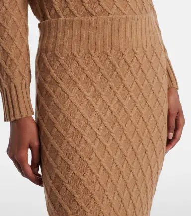 Max Mara Po knitted camel hair maxi skirt | Thumbnail 2