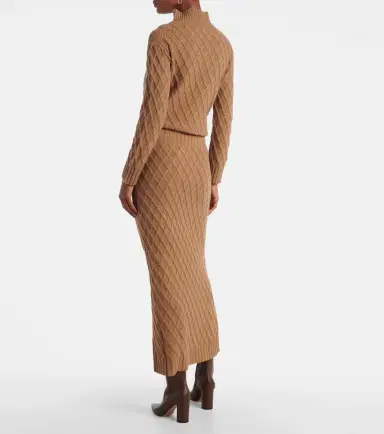 Max Mara Po knitted camel hair maxi skirt | Thumbnail 5