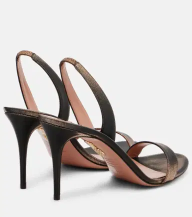 Aquazzura So Nude 85 leather slingback sandals | Thumbnail 2