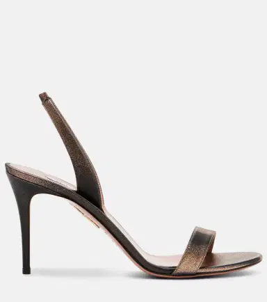 Aquazzura So Nude 85 leather slingback sandals | Thumbnail 3