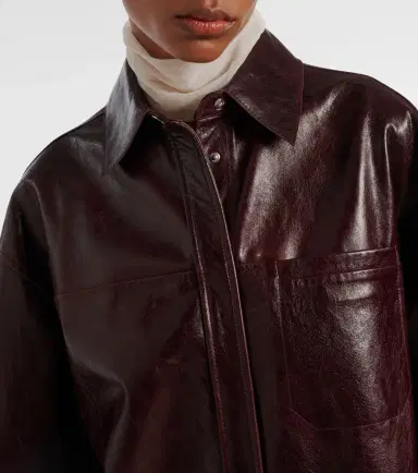 Sportmax Borel leather overshirt | Thumbnail 3 Sportmax Borel leather overshirt | Thumbnail 3