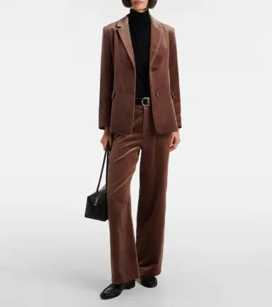 'S Max Mara 'S Max Mara High-rise cotton velvet wide-leg pants | Thumbnail 4