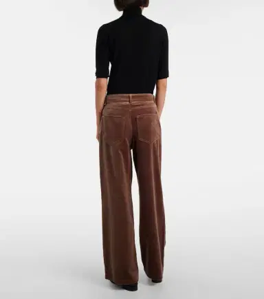 'S Max Mara 'S Max Mara High-rise cotton velvet wide-leg pants | Thumbnail 6
