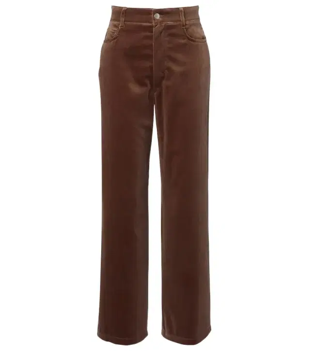 'S Max Mara High-rise cotton velvet wide-leg pants
