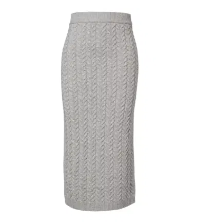 'S Max Mara Cable-knit wool and cashmere pencil skirt | Thumbnail 1