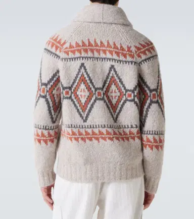 Brunello Cucinelli Jacquard wool-blend cardigan | Thumbnail 2