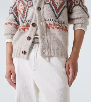 Brunello Cucinelli Jacquard wool-blend cardigan | Thumbnail 4