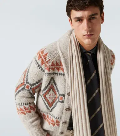 Brunello Cucinelli Ribbed-knit cashmere scarf | Thumbnail 2