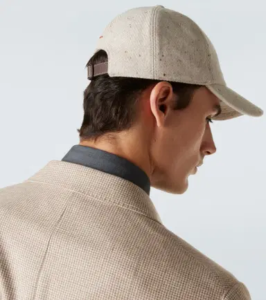 Brunello Cucinelli Herringbone wool and cashmere baseball cap | Thumbnail 3 Brunello Cucinelli Herringbone wool and cashmere baseball cap | Thumbnail 3