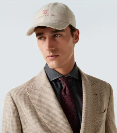 Brunello Cucinelli Herringbone wool and cashmere baseball cap | Thumbnail 4 Brunello Cucinelli Herringbone wool and cashmere baseball cap | Thumbnail 4