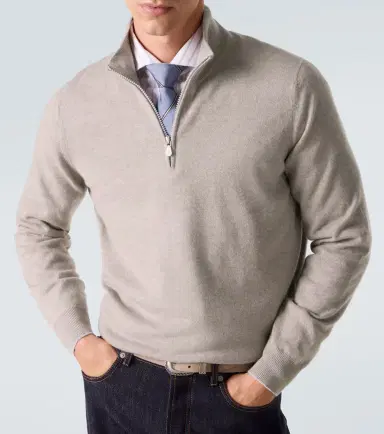Brunello Cucinelli Cashmere half-zip sweater | Thumbnail 5