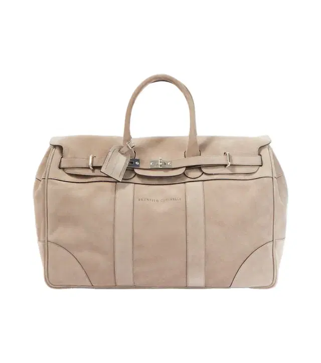 Suede duffel bag