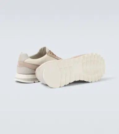 Brunello Cucinelli Suede-trimmed leather sneakers | Thumbnail 6 Brunello Cucinelli Suede-trimmed leather sneakers | Thumbnail 6