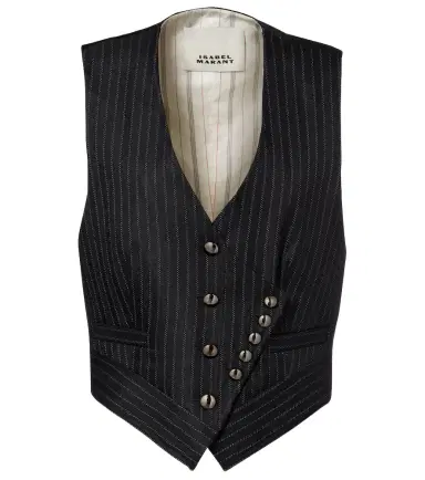 Isabel Marant Nicky pinstripe wool-blend vest | Thumbnail 1