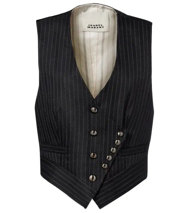Isabel Marant Nicky pinstripe wool-blend vest