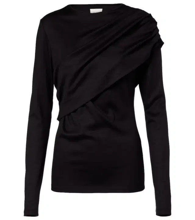 Isabel Marant Asna draped virgin wool top