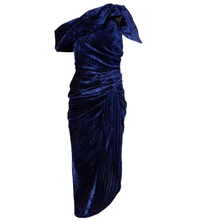 Isabel Marant Cyane one-shoulder velvet midi dress