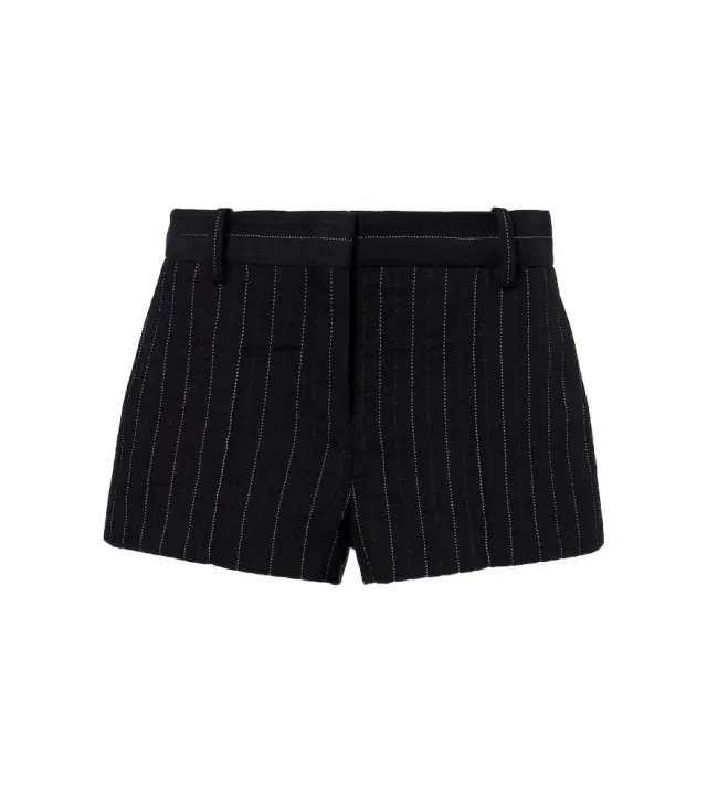 Isabel Marant Melody pinstripe cotton and wool shorts
