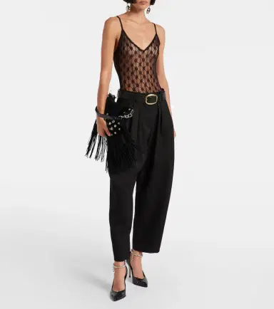 Isabel Marant Mildy sheer lace bodysuit | Thumbnail 2