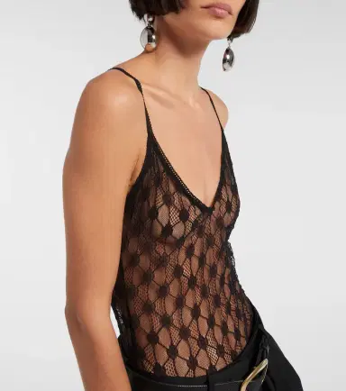 Isabel Marant Mildy sheer lace bodysuit | Thumbnail 3