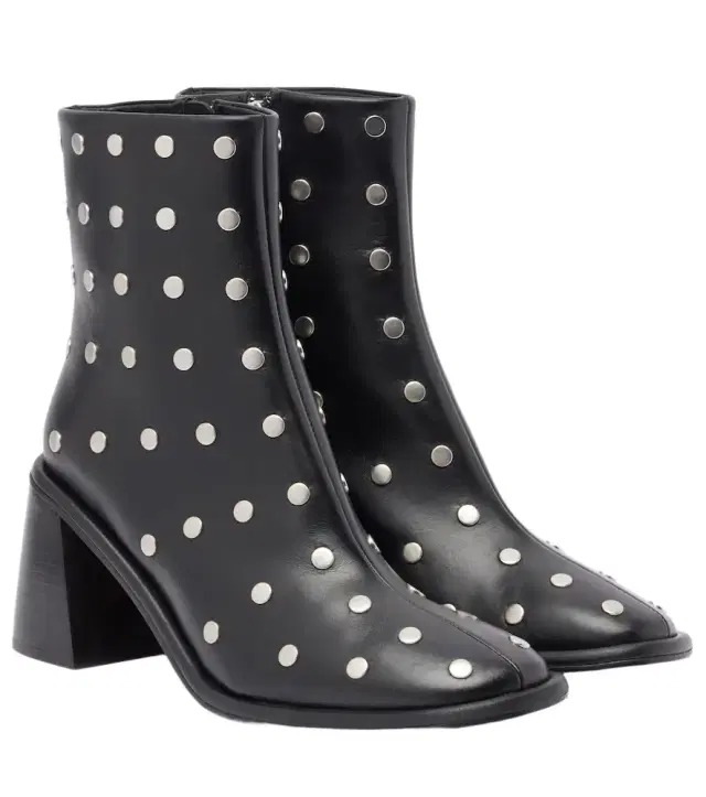 Souliers Martinez Kima 80 studded leather ankle boots